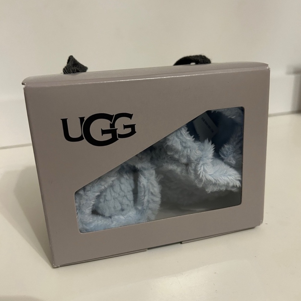UGG Kids Light Blue Plush Sneakers